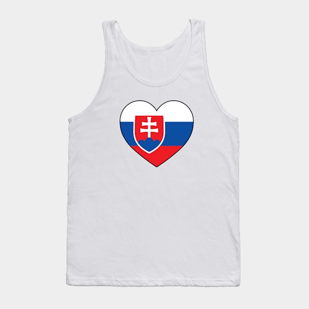 Heart - Slovakia Tank Top by Tridaak